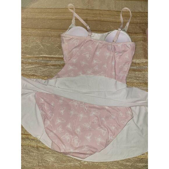 Pink butterfly pattern One piece bathing suit - Picture 6 of 10